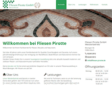 Tablet Screenshot of fliesen-pirotte.de